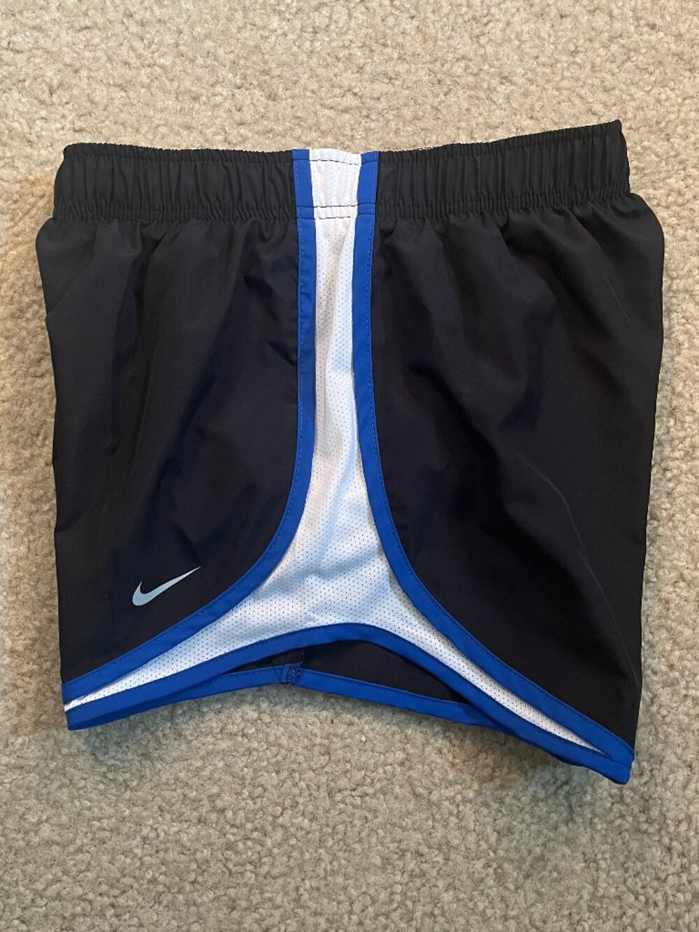 Nike Tempo Athletic Shorts • Size X-Small • Black / Blue / White